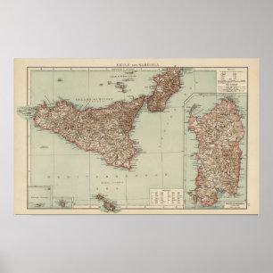 Póster Sicília, Sardinia