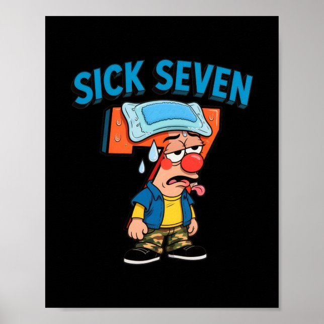 Poster Sick Seven Funny Meme 67 Six Seven Halloween Costu (Frente)