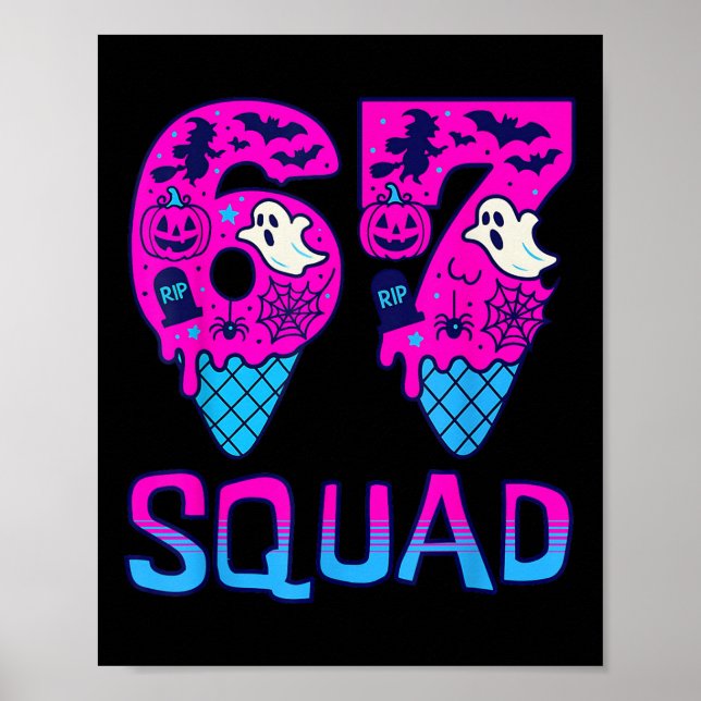 Poster Sick Seven Meme Tee Six Seven Funny 67 Halloween S (Frente)