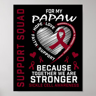 Poster Sickle Cell Awarness Shirt Papaw Support Group Te
