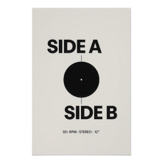 Póster Side A - Side B - Vinyl - Poster