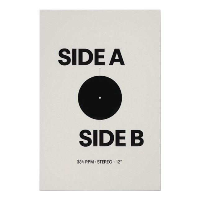 Póster Side A - Side B - Vinyl - Poster (Frente)