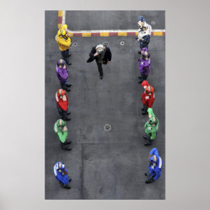 Poster Sideboys do arco-íris do marinho dos E.U.