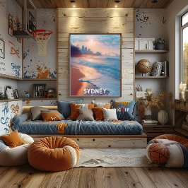 Póster Sídney: La Ciudad del Puerto - Belleza Costera.