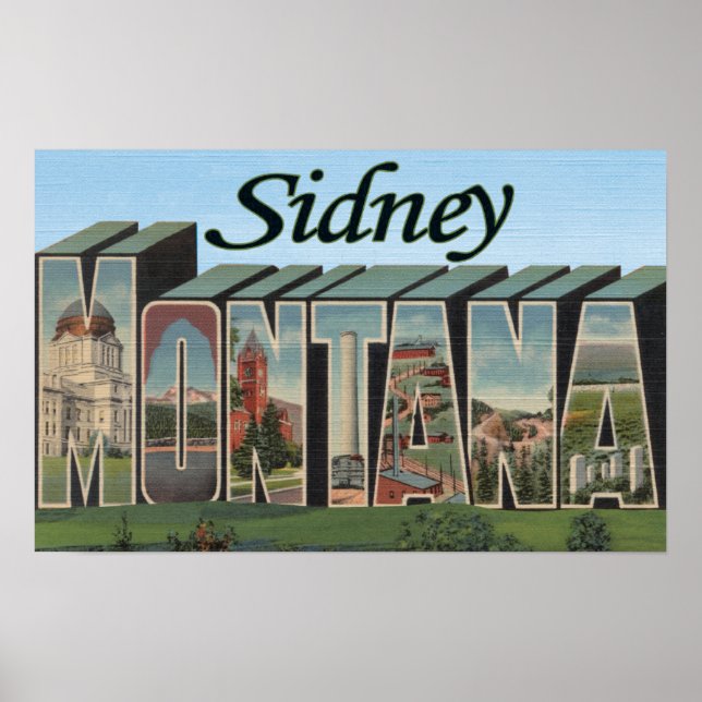 Poster Sidney, Montana (Frente)