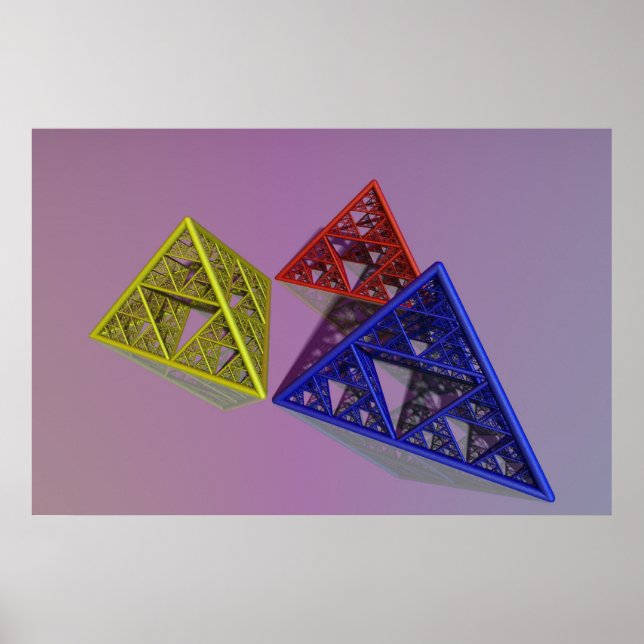 Poster Sierpinski Pyriamids (Frente)