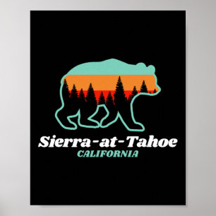 Poster Sierra-at-tahoe Skiing Snowboard California Bea