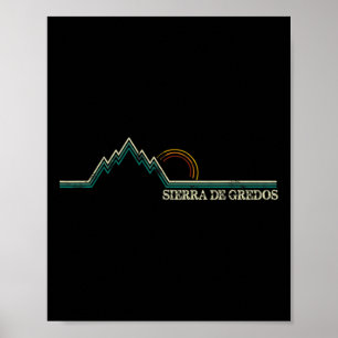 Poster Sierra De Gredos Espanha Climbing Retro, Esqui Hik