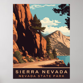 Poster Sierra Nevada, Montanhas, Viagem 