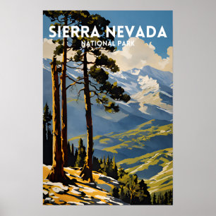 Poster Sierra Nevada National Park Vintage