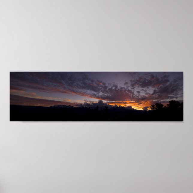 Poster Sierra Sunset Panorama (Frente)
