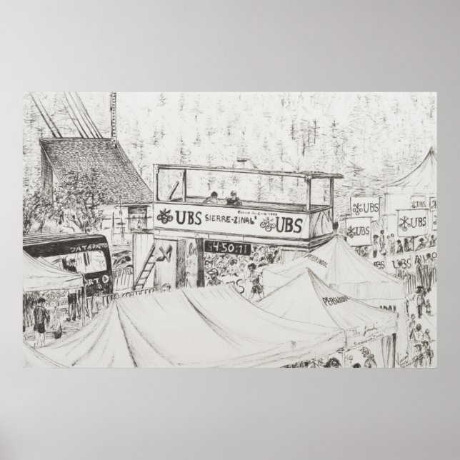 Póster Sierre para Zinal Mountain Race O Finish 2012. (Frente)