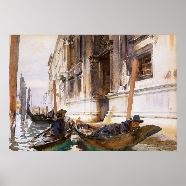 Poster Siesta de Gondoliers por John Singer Sargent (Frente)