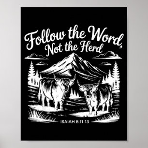 Poster Siga A Palavra Não O Rebanho Religião Cristã Hi