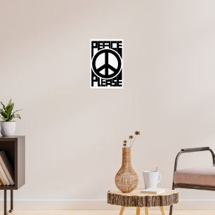 Poster Siga a Paz Letra Preta