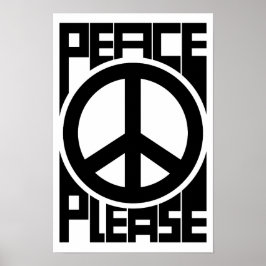 Poster Siga a Paz Letra Preta