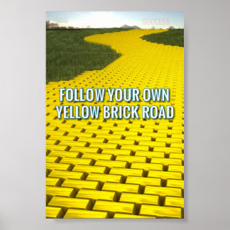 POSTER SIGA A SUA PRÓPRIA ESTRADA DE BRICK AMARELO
