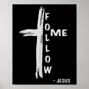 Poster Siga-me Jesus Religioso Cristão
