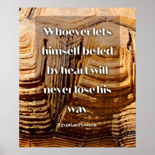 Poster Siga seu coração Proverbo Egípcio Inspiracional