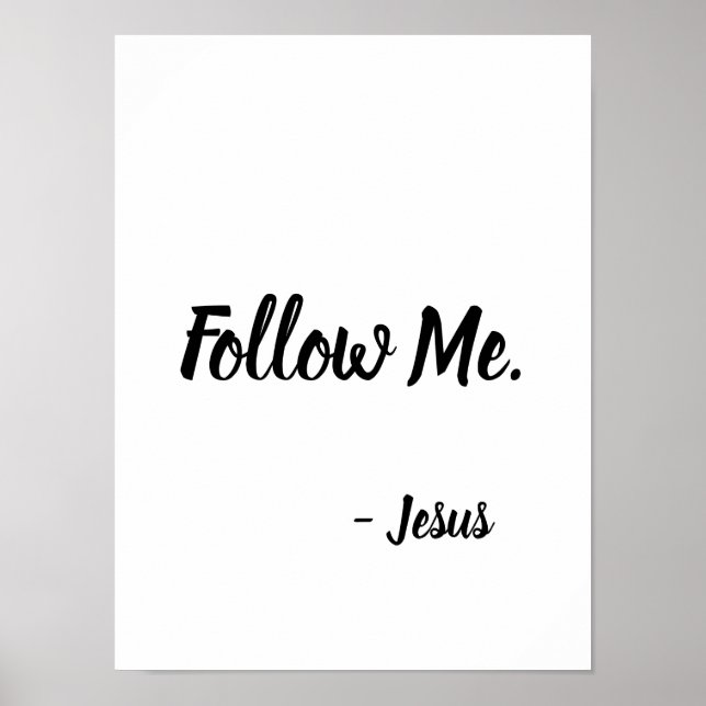 Poster Sigam-me Jesus Citação Mateus 4:19 (Frente)