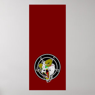 Póster Sigil louco da bandeira de Baphomet