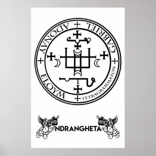 Poster sigillo Arcangelo Gabriele - "Ndrangheta