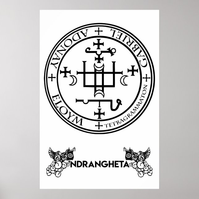Poster sigillo Arcangelo Gabriele - "Ndrangheta (Frente)