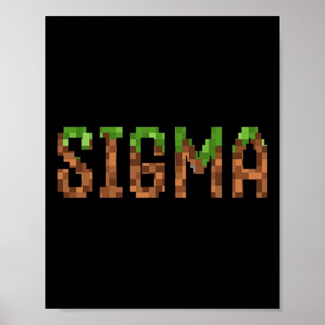 Poster Sigma - Arte Pixel de Jogo de Vídeo Retro 8-bit Pc (Frente)