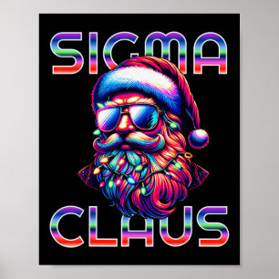 Poster Sigma Claus Engraçado Papais noeis de Natal Menino