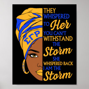 Poster Sigma Gamma Rho Trioridade História Negra Mulheres