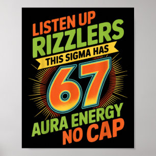 Poster Sigma Tem 67 Aura Número 67ª Aura Cultivando Sorve