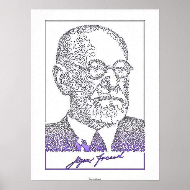 Póster Sigmund Freud. Neurologista austríaco [008] (Frente)