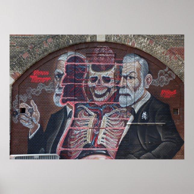 Póster Sigmund Freud Street Art (Frente)