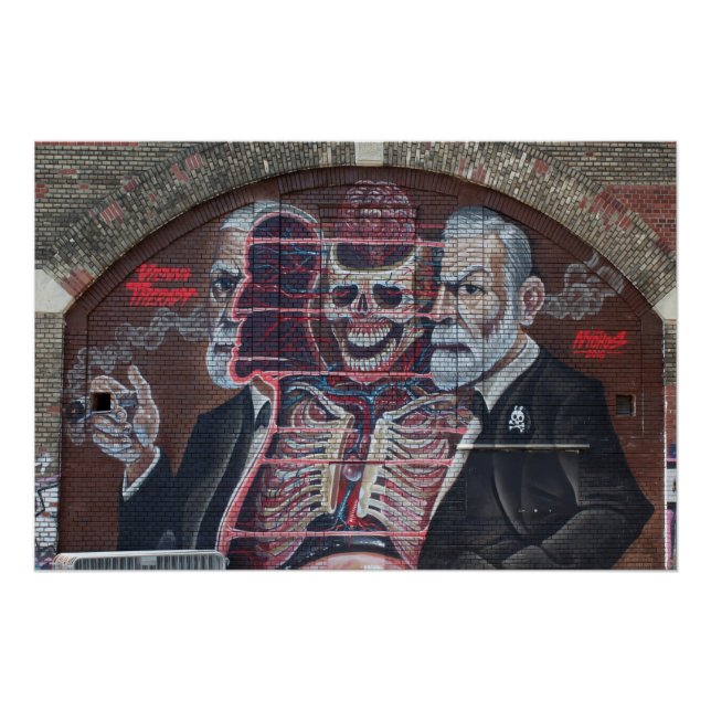 Póster Sigmund Freud Street Art (Frente)