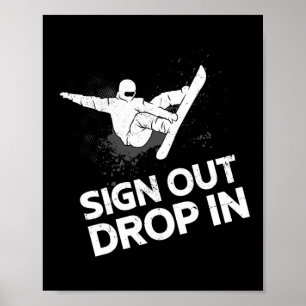 Poster Sign Out In Vintage (Sair No Snowboard Na Vintage)