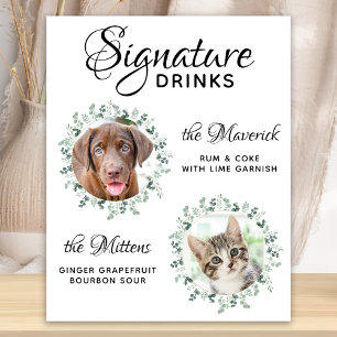 Poster Signature Bebe Cocktail Bar Cachorro Casamento Pet