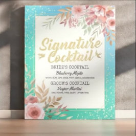 Poster Signature Cocktail Drink Menu Rosa Rosa Rosa