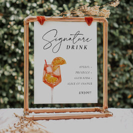 Poster Signature Drink Aperol Bridal Shower Sign