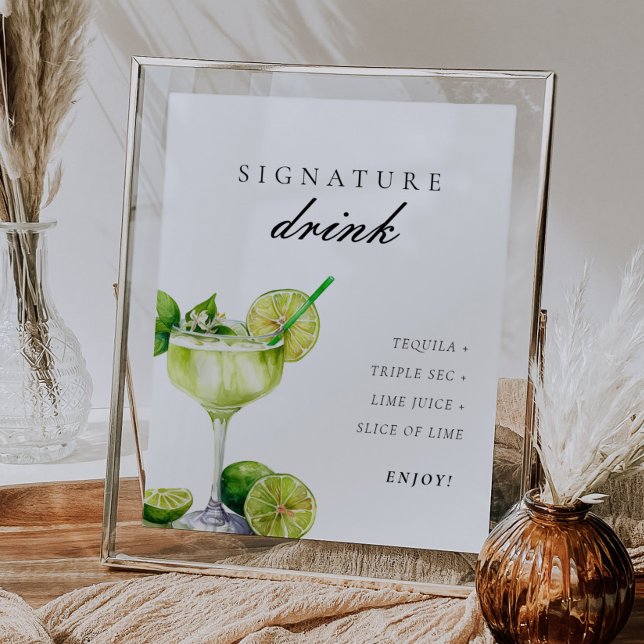 Poster Signature Drink Margarita Bridal Fiesta (Criador carregado)