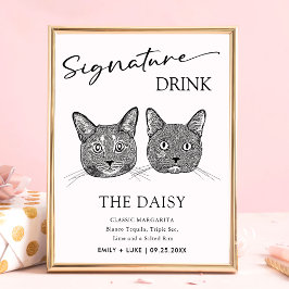 Poster Signature Drink Signature do casal Cat