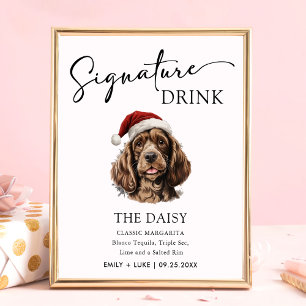 Poster Signature Drink Signature do Casamento do Cachorro