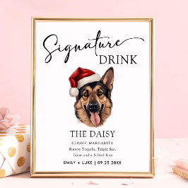 Poster Signature Drink Signature do german shepherd Cão