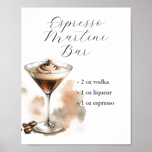 Poster Signature Drinks Signs | Espresso Martini (Frente)