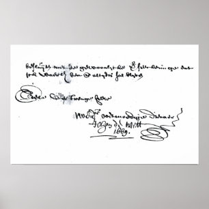 Póster Signature of Johan de Witt