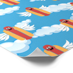 Poster Significado do Emoji de Cachorro-Quente Divertido
