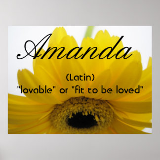 Póster Significado do Nome Amanda