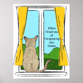 Poster Significados possíveis da parte de trás do gato