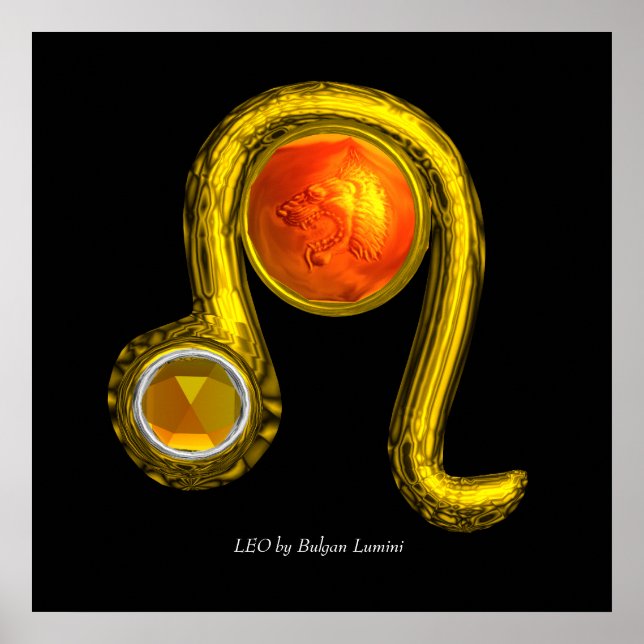 Poster Signo Zodiacal LEO (Frente)