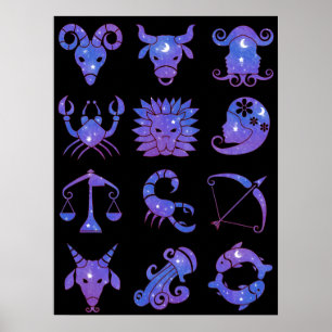 Póster Signos do Zodíaco