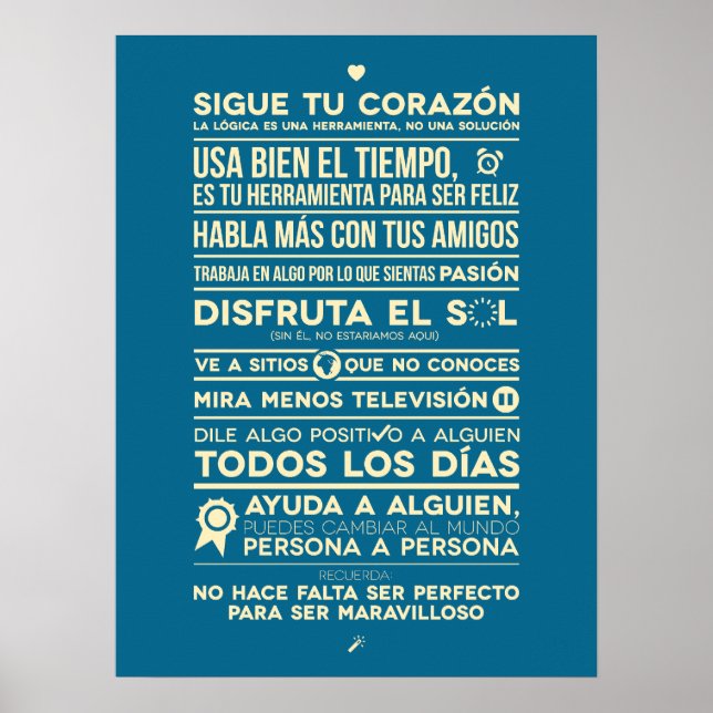 Póster Sigue tu corazón - Bleu (Frente)